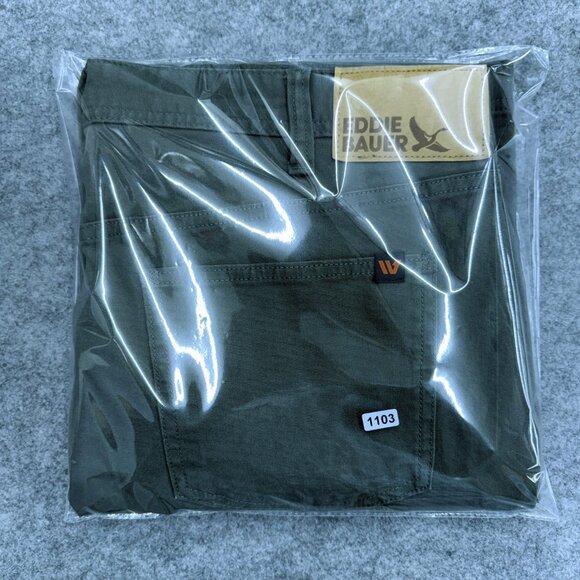 Eddie Bauer Men’s Canvas Utility Stretch Pants, Green, Size 36x32 - Picture 13 of 13